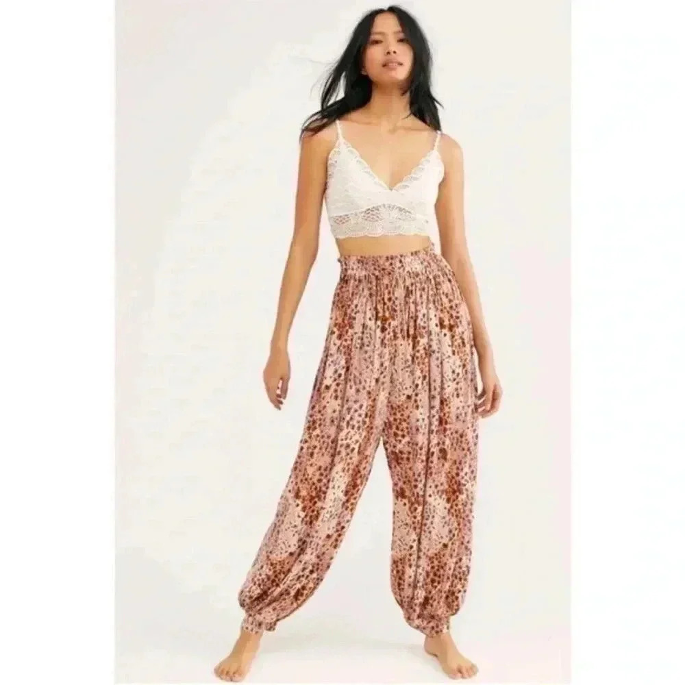 Intimately Free People Orange Multi Colored parachute Jumpsuit  Pant- XS